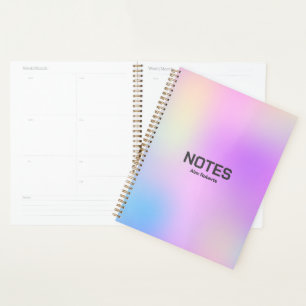 Colourful holographic background no.3 planner