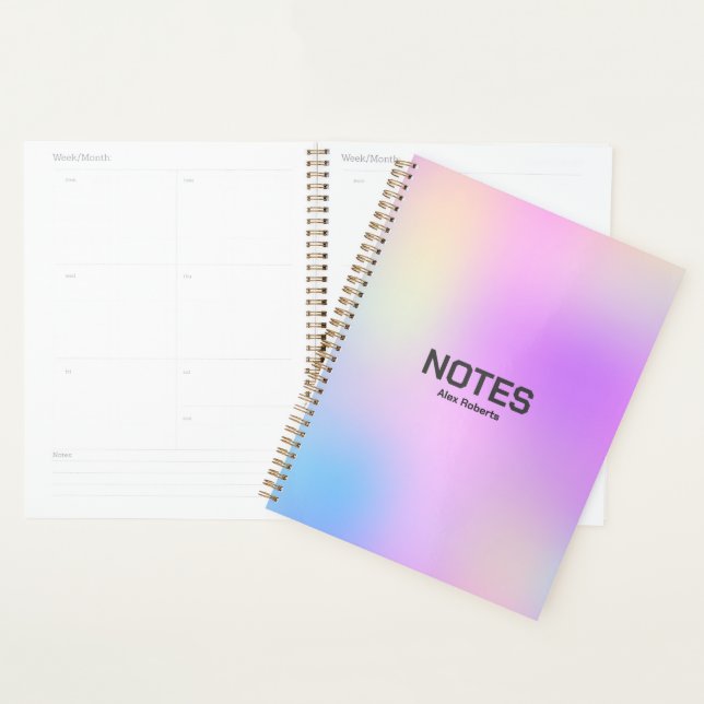 Colourful holographic background no.3  planner (Display)