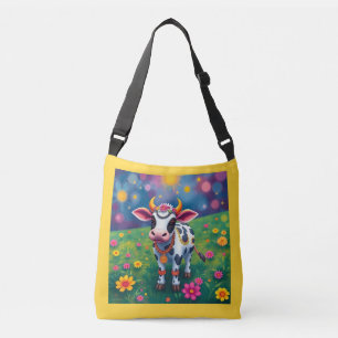 Colourful Holy Cows in Festive Disguises Crossbody Bag