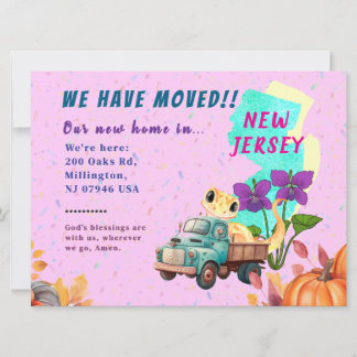 Colourful Home Moving Announcement - New Jersey
