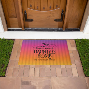 Colourful Home Sweet Haunted Home Halloween Doormat