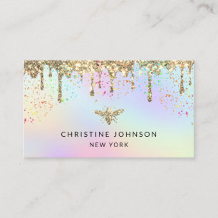 colourful honey bee business card