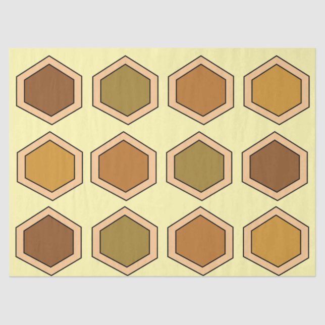 Colourful Honeycomb Birthday  Tissue Paper (Front)