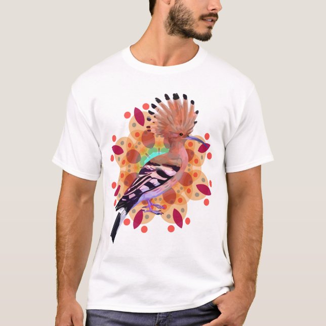 Colourful Hoopoe Bird T-Shirt (Front)