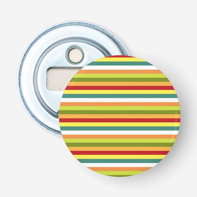 Colourful Horizontal Lines Cinco de Mayo Fiesta Bottle Opener (Front)