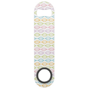 Colourful horizontal ogee pattern