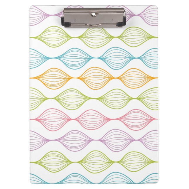 Colourful horizontal ogee pattern clipboard (Front)