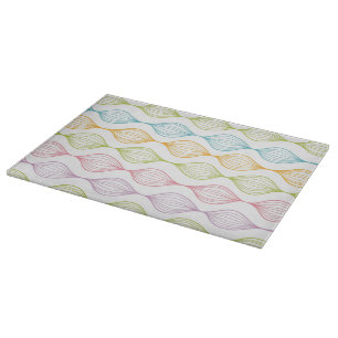 Colourful horizontal ogee pattern cutting board