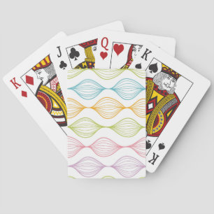 Colourful horizontal ogee pattern playing cards