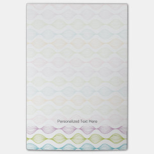 Colourful horizontal ogee pattern post-it notes