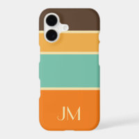 Colourful horizontal retro style lines