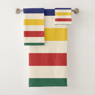 Colourful Horizontal Stripes Bath Towel Set