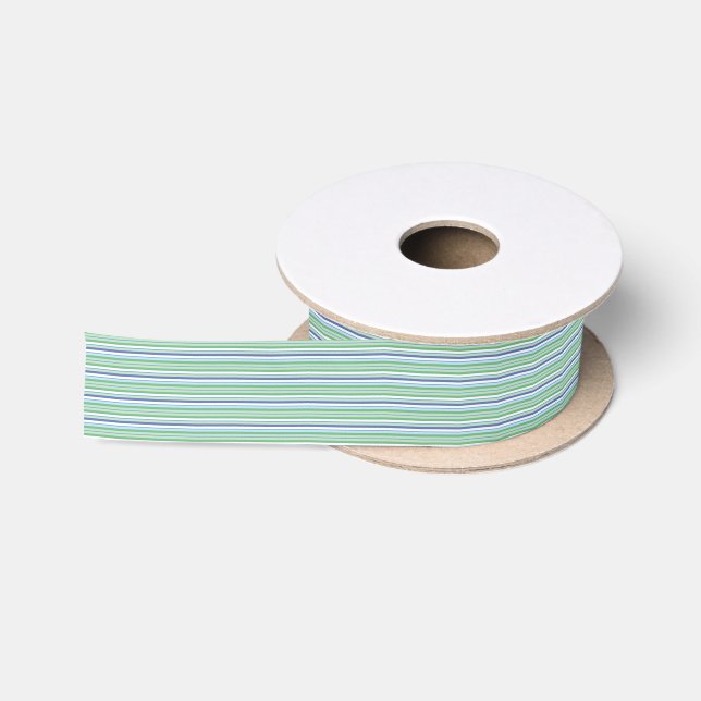 Colourful horizontal stripes satin ribbon (Spool)