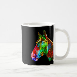 Colourful Horse Art Horseback Riding Lover Artsy H Coffee Mug