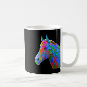 Colourful Horse Art Horseback Riding Lover Artsy H Coffee Mug