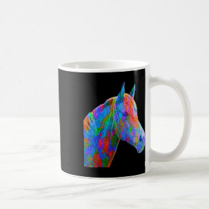 Colourful Horse Art Horseback Riding Lover Artsy H Coffee Mug