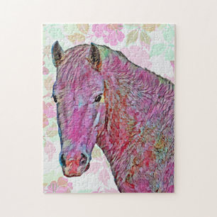 Colourful Horse Art Pattern Puzzle