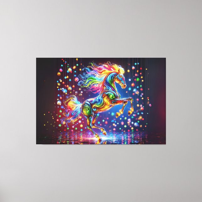 Colourful Horse Canvas Print (Front)