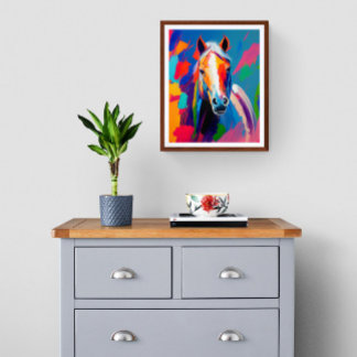 colourful horse canvas print