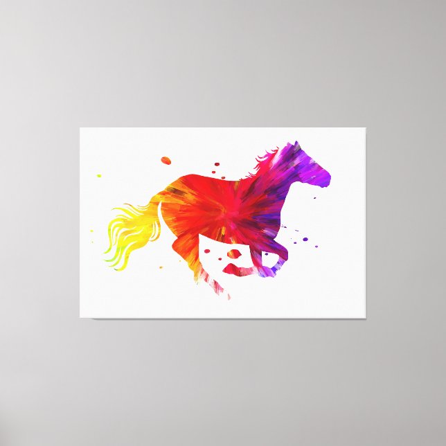 Colourful Horse Canvas Print (Front)