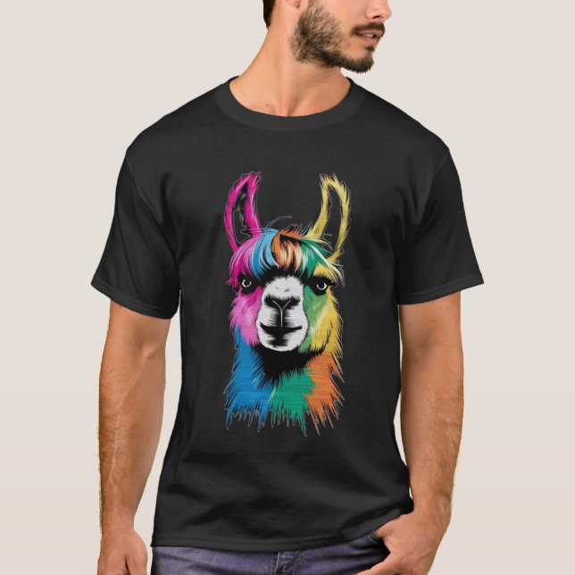 Colourful Horse Design  T-Shirt (Front)