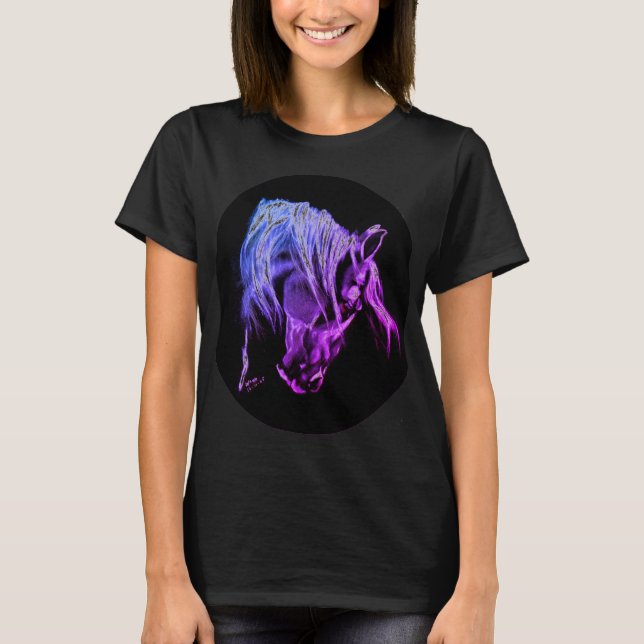 Colourful horse head. T-Shirt (Front)