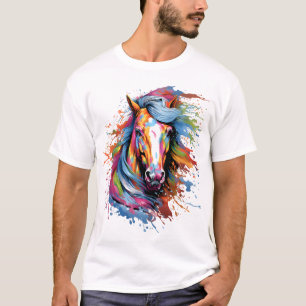 Colourful horse head T-Shirt