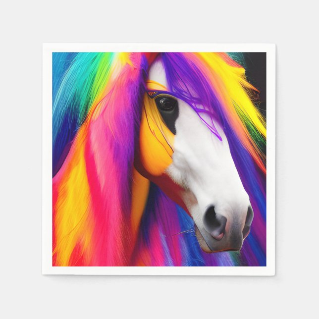 Colourful Horse Napkin (Front)