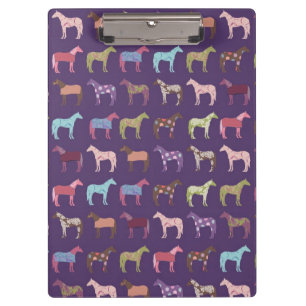 Colourful Horse Pattern Clipboard