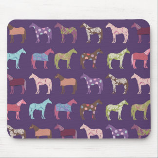 Colourful Horse Pattern Mouse Mat