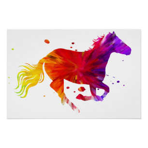Colourful Horse Poster