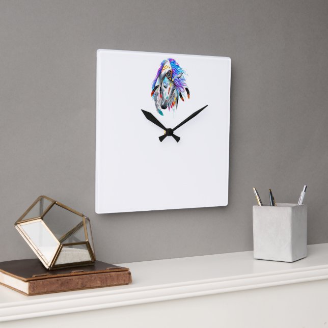 Colourful horse Wall Clock (Office)