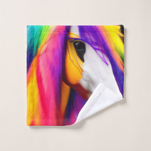 Colourful Horse Wash Cloth