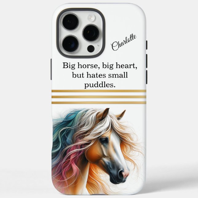 Colourful horse with flowing mane Case-Mate iPhone case (Back)