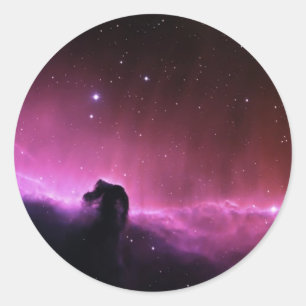 Colourful horsehead nebula classic round sticker