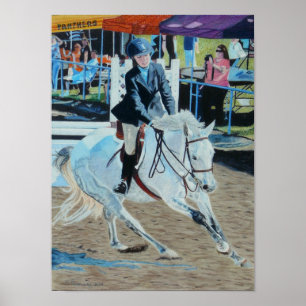 Colourful Horseshow Art Poster