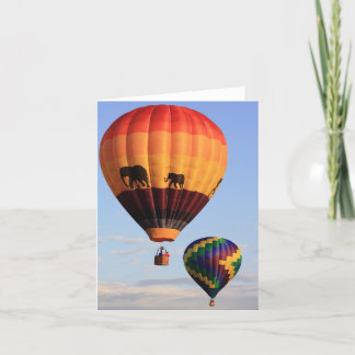 Colourful Hot Air Ballons at Festival Note Card