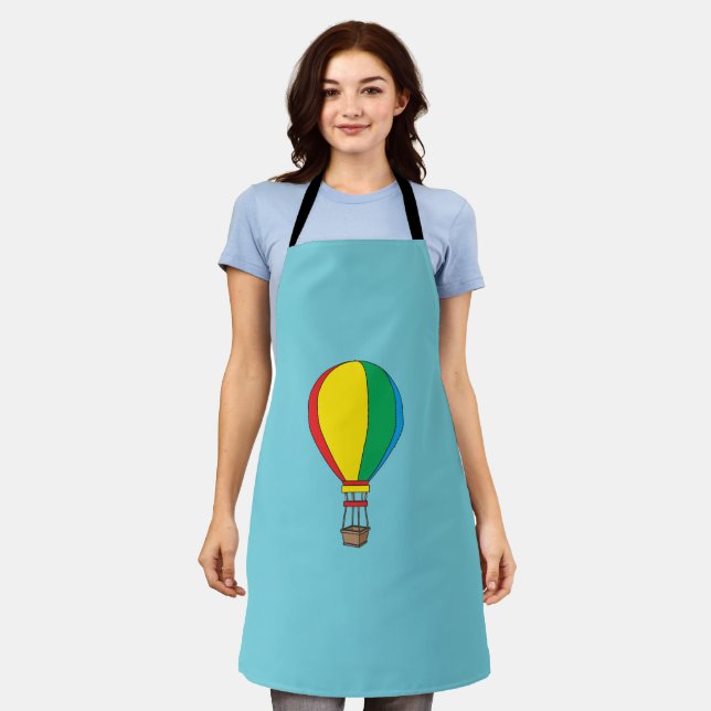 Colourful Hot Air Balloon Apron (Worn)