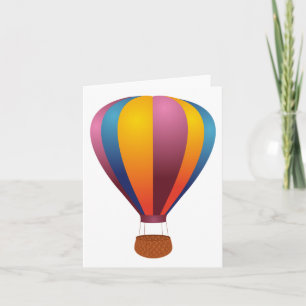 Colourful Hot Air Balloon Card