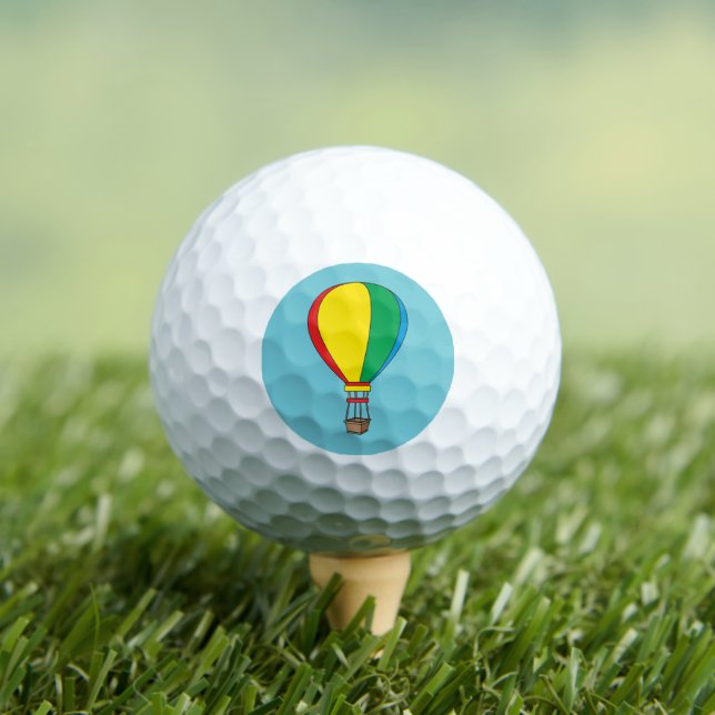 Colourful Hot Air Balloon Golf Balls (Insitu Tee)