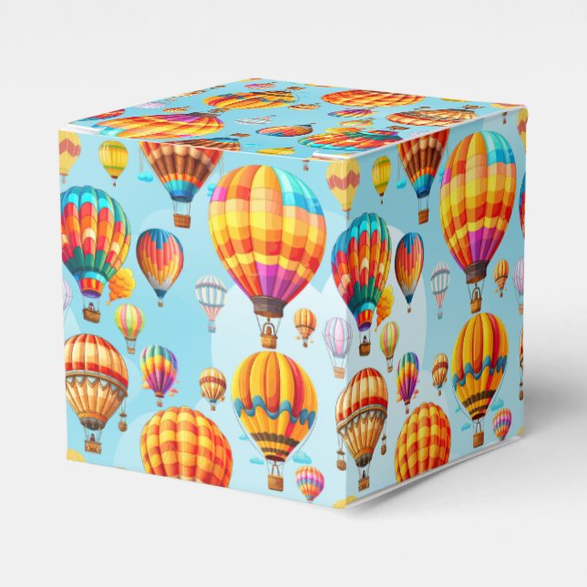 Colourful Hot Air Balloon in the Sky Gift Box (Front Side)