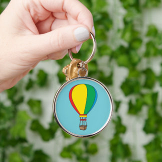 Colourful Hot Air Balloon Key Ring