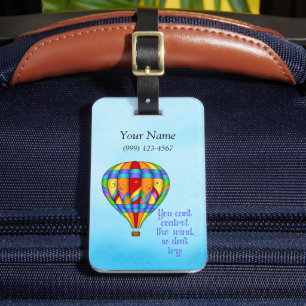 Colourful Hot Air Balloon Luggage Tag