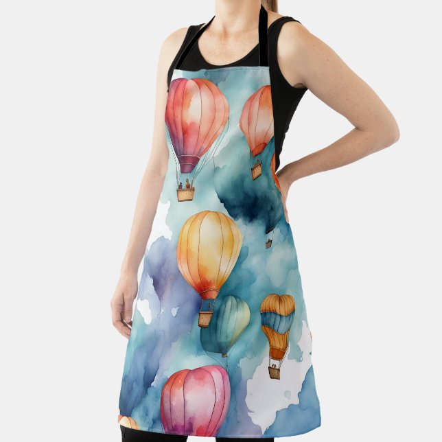 Colourful Hot Air Balloon Pattern  Apron (Insitu)