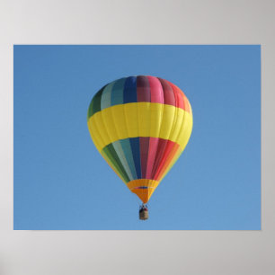 Colourful Hot air balloon Poster