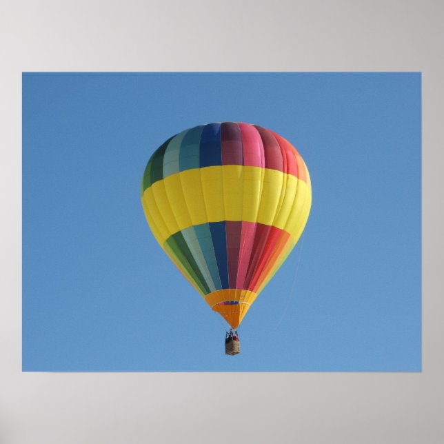Colourful Hot air balloon Poster (Front)
