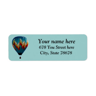 Colourful Hot Air Balloon Return Address Labels