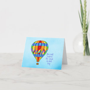 Colourful Hot Air Balloon Thank You Card