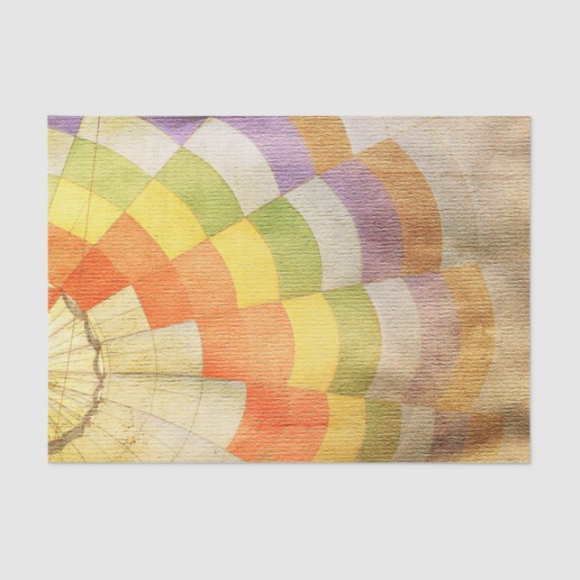 Colourful Hot Air Balloon Tissue Paper (Front)