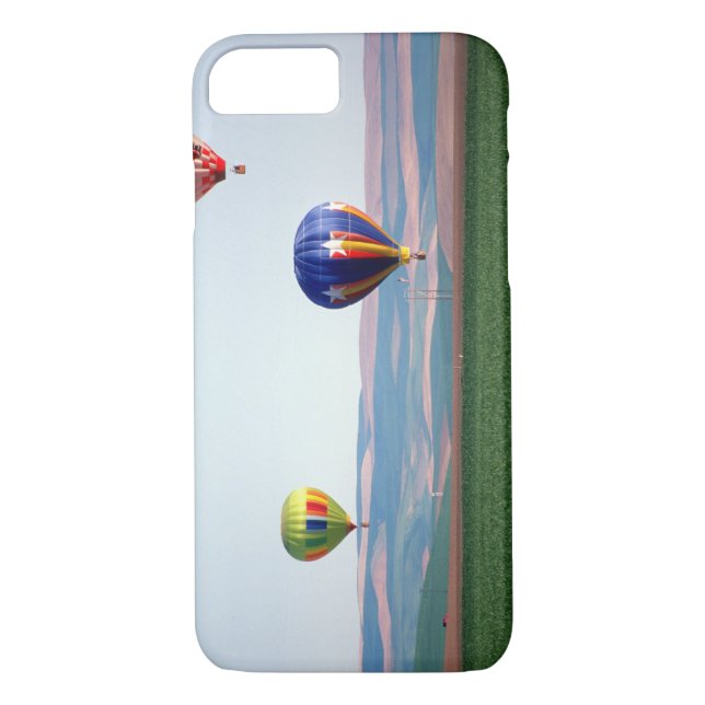 Colourful hot air balloons float over wheat Case-Mate iPhone case (Back)